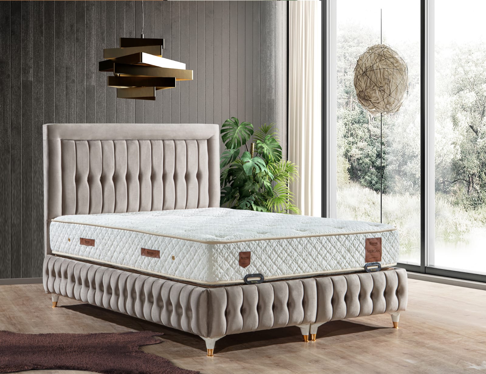 MERCAN Boxspringbett mit Matratze